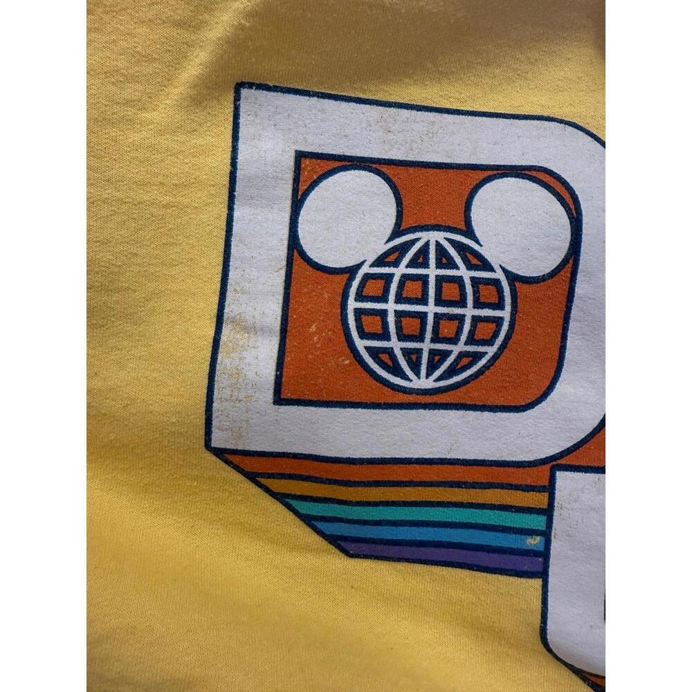 Walt Disney World Bright Yellow Retro Vibes Hoodie Hooded Sweatshirt XXL - Picture 6 of 6